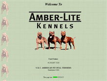 Tablet Screenshot of amberlitekennels.com